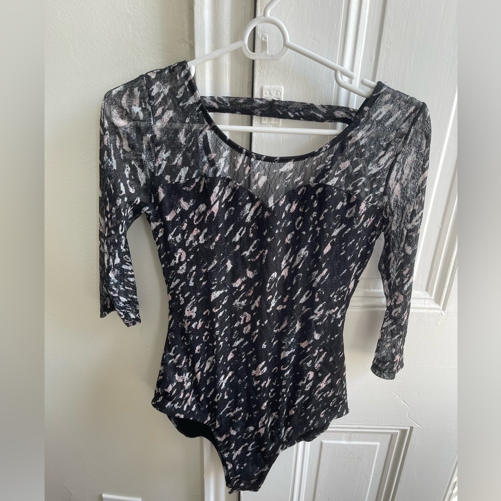 Floral Print Long Sleeve Bodysuit